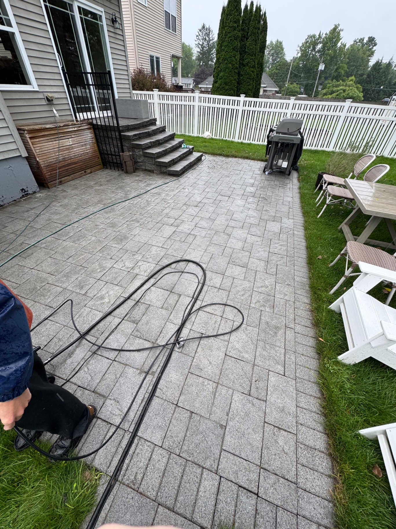 Patio after professional cleaning